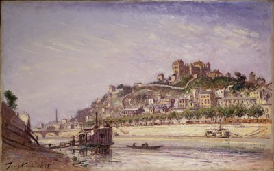 De Saône bij Lyon door Johan Barthold Jongkind